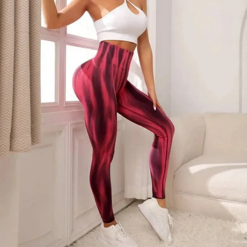 6 Colors Gradual Color Yoga Leggings For Women Fitness