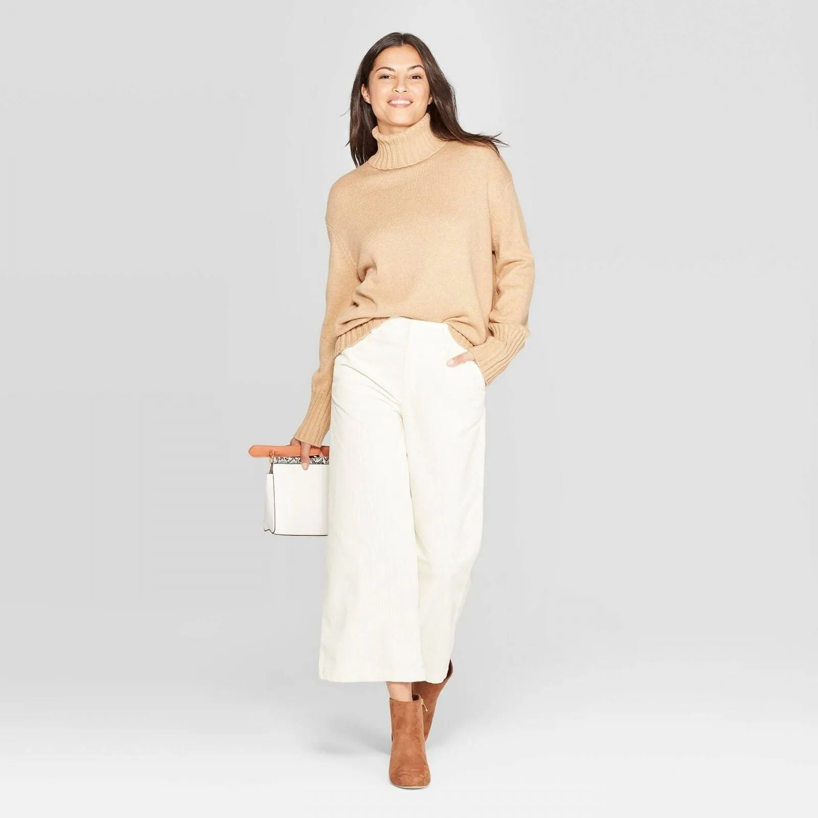 A New Day Women's Dolman Sleeve Turtleneck Tunic Sweater
