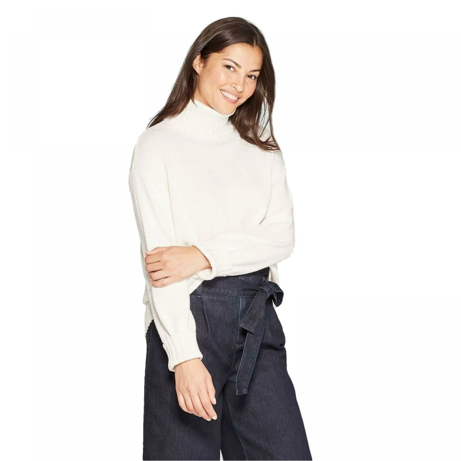 A New Day Women's Dolman Sleeve Turtleneck Tunic Sweater