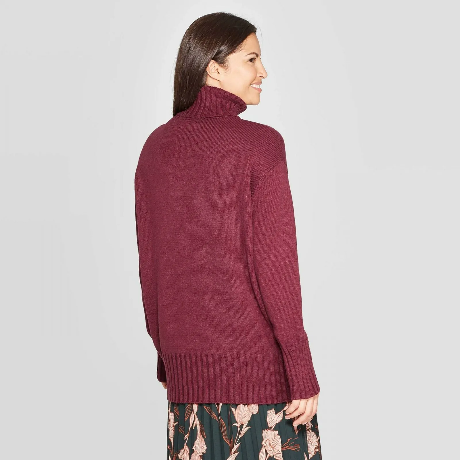 A New Day Women's Dolman Sleeve Turtleneck Tunic Sweater