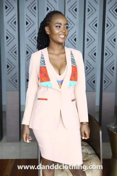 African Office Jacket Beige