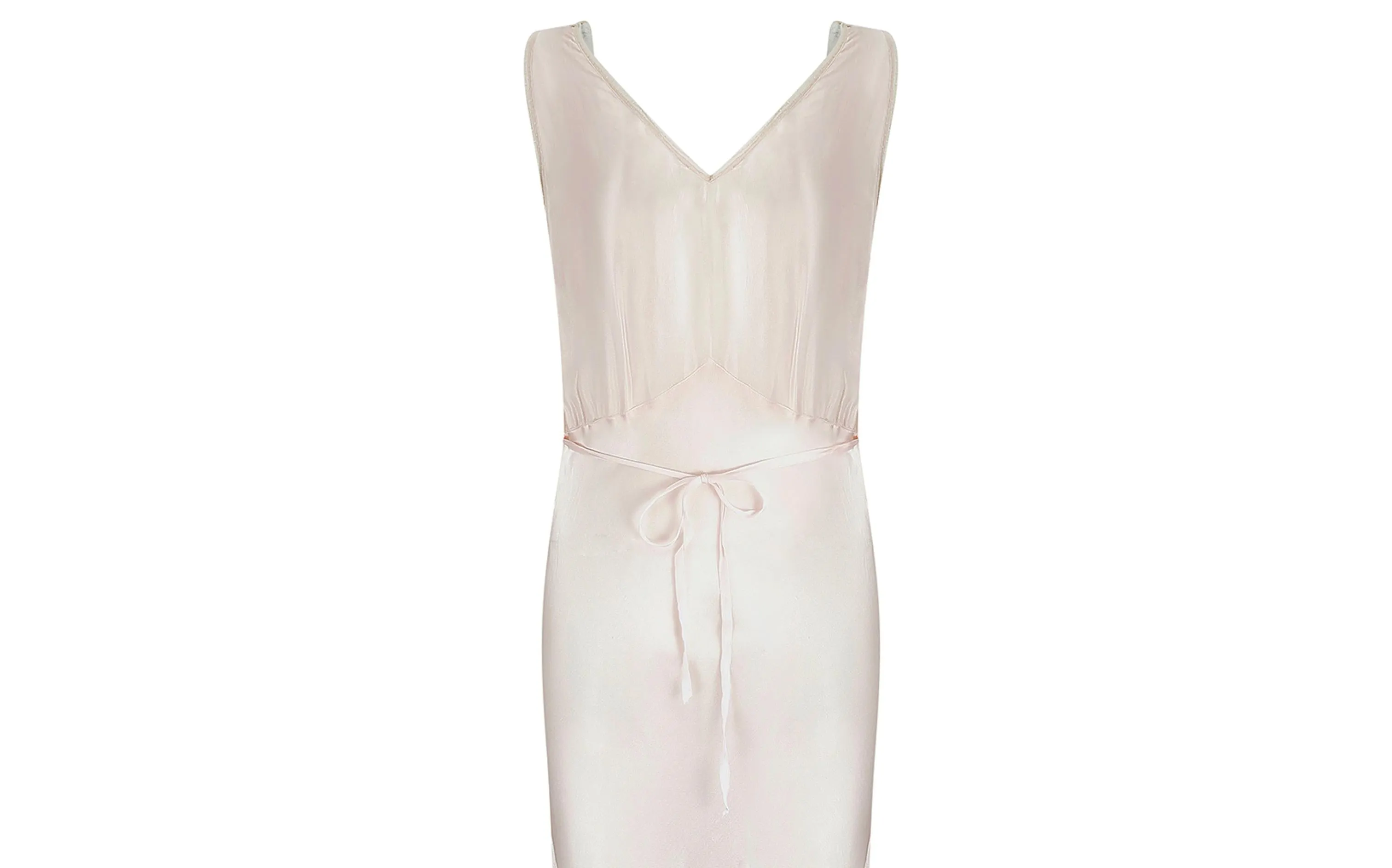 ARCHIVE - 1930s Square Neck Bias Cut Pink Slip Dress