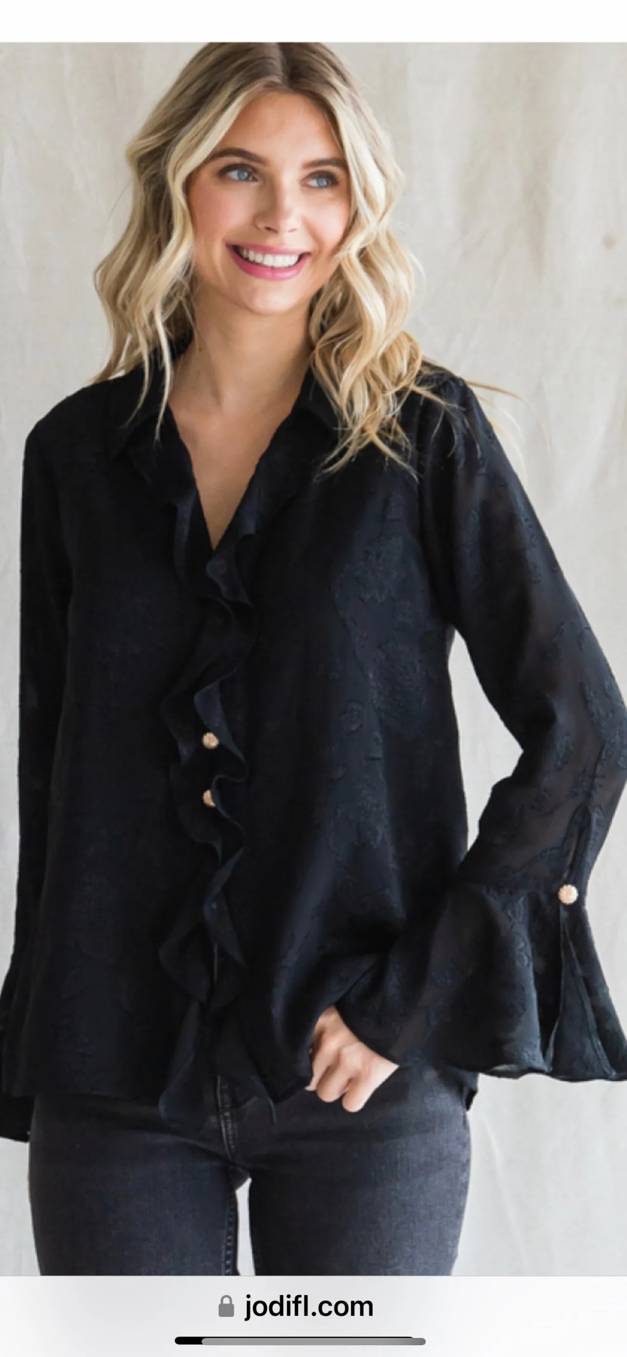 Black Floral Blouse