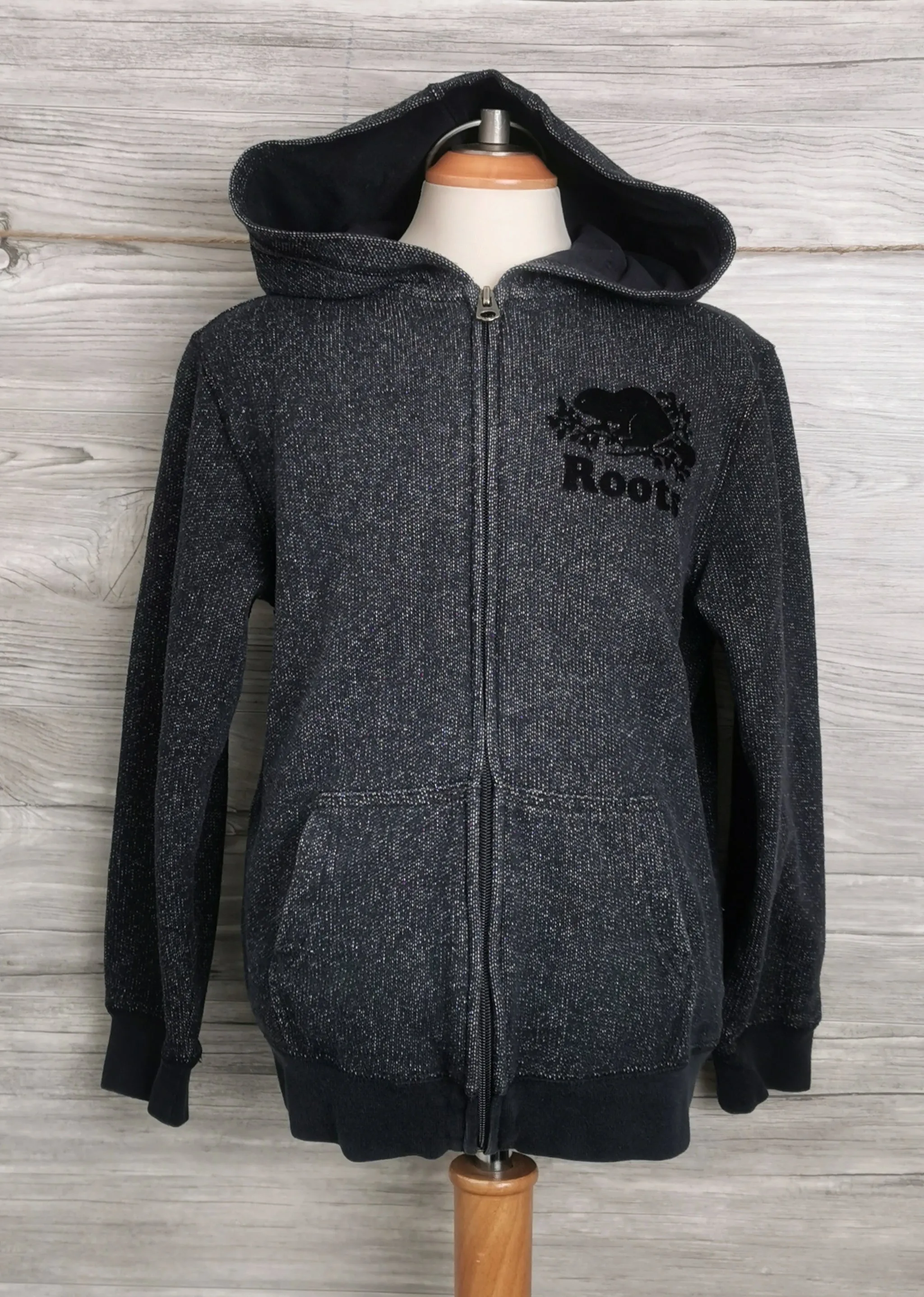 BOY SIZE LARGE (9/10 YEARS) - ROOTS Kids, Zippered Hoodie VGUC B3