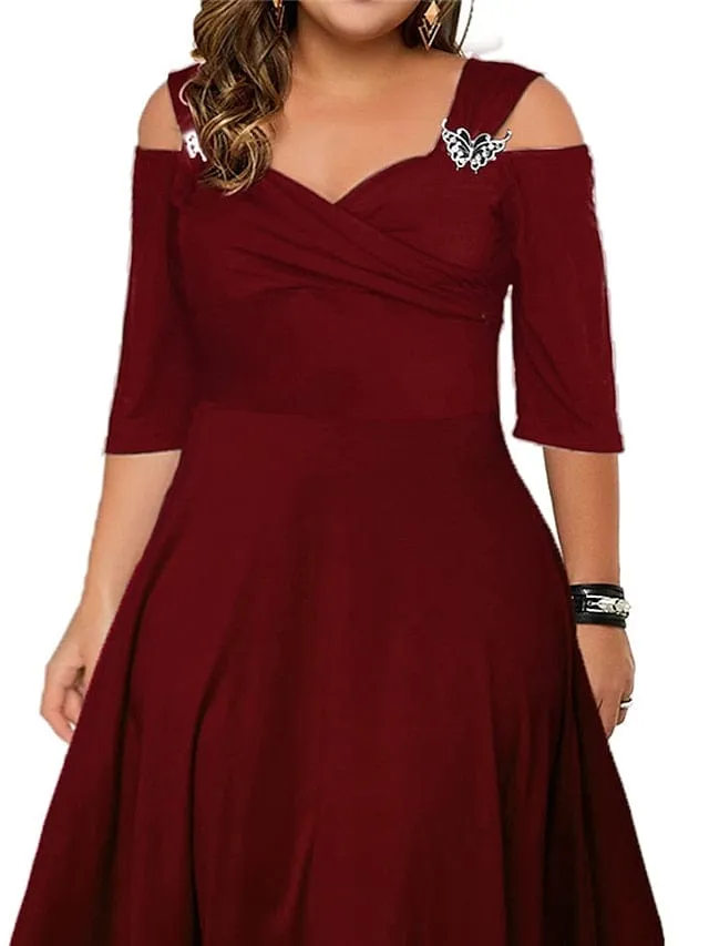 Burgundy Corduroy Dress
