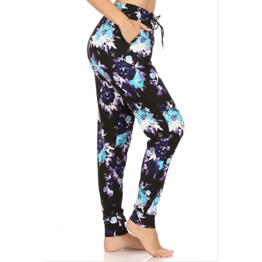 Buttery Soft Printed Joggers - Floral