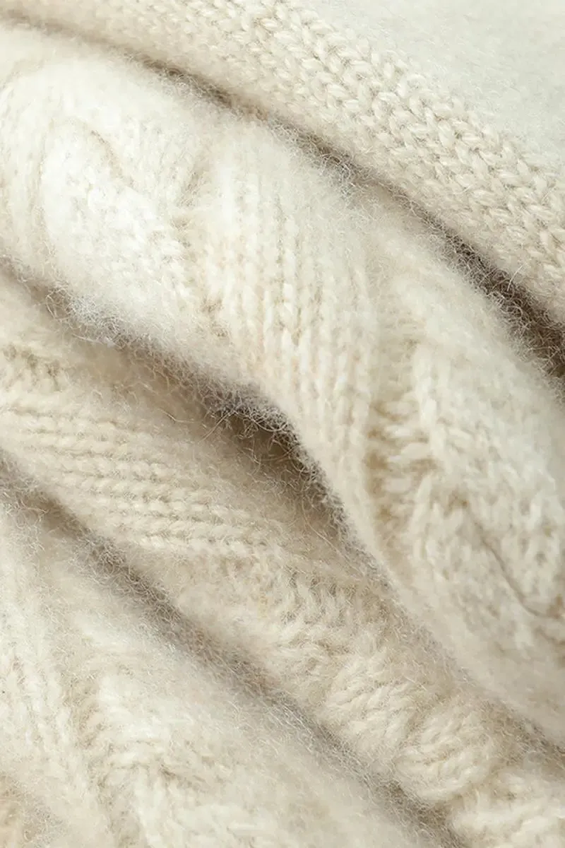 Chunky 100 Cashmere Cable-Knit Double-Zip Cardigan