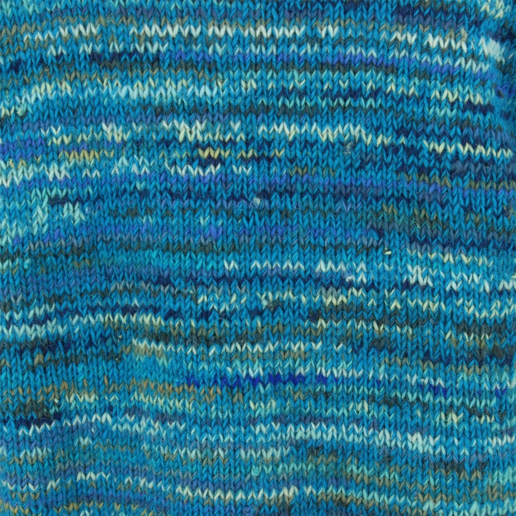 Chunky Wool Knit Space Dye Jumper - Sky Blue