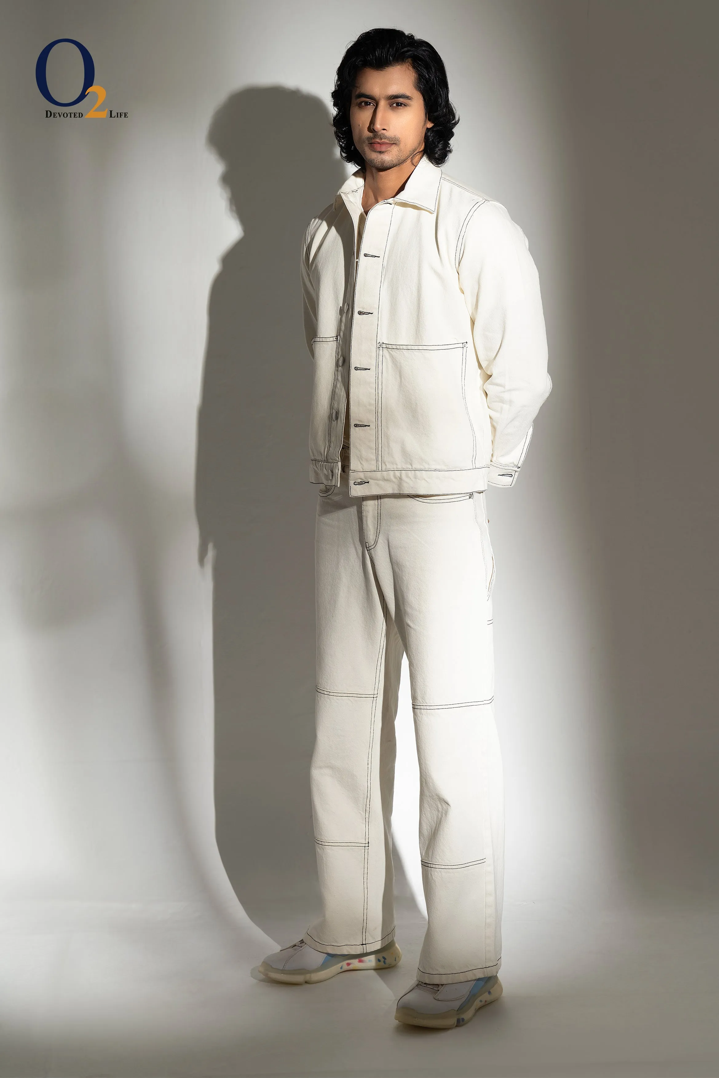 Contrast Stitch Carpenter Jacket With pant