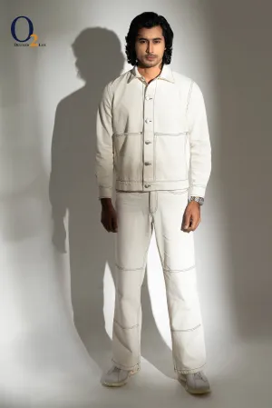 Contrast Stitch Carpenter Jacket With pant