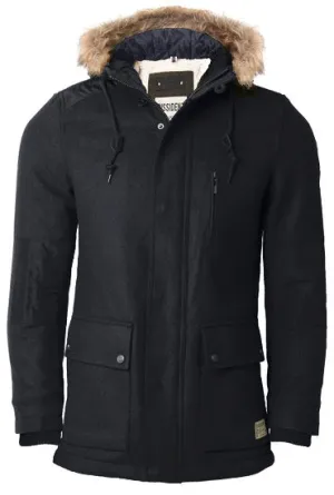 Dissident Wool Blend Charcoal Parka Coat