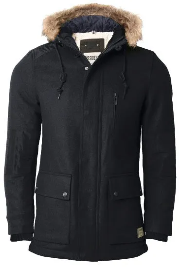Dissident Wool Blend Charcoal Parka Coat