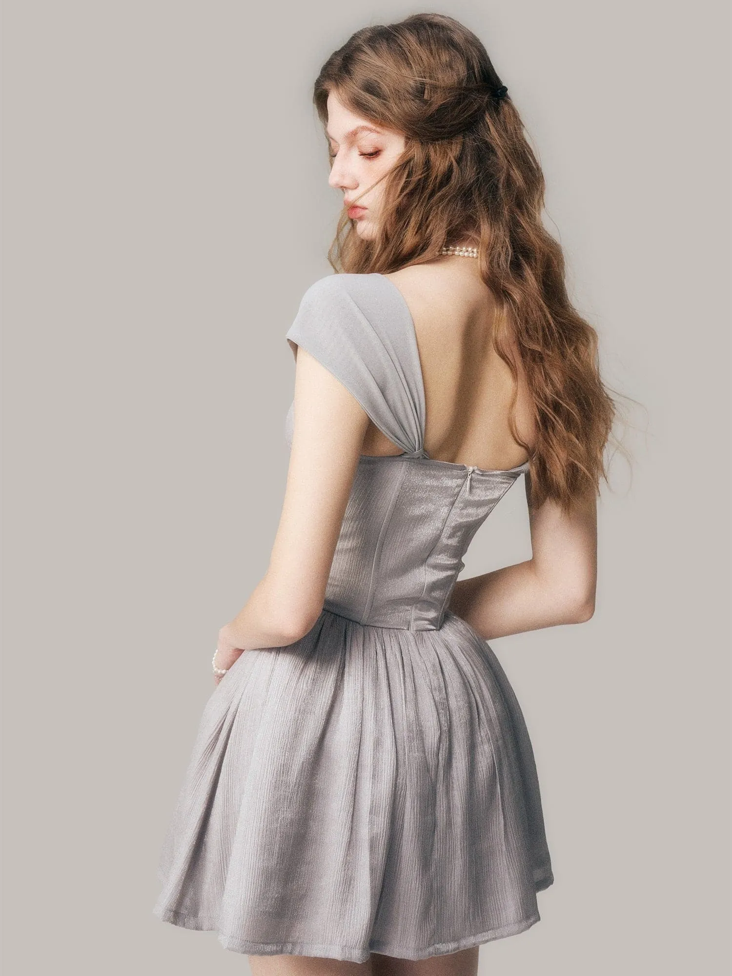 Elegant French Sleeve Tutu Dress
