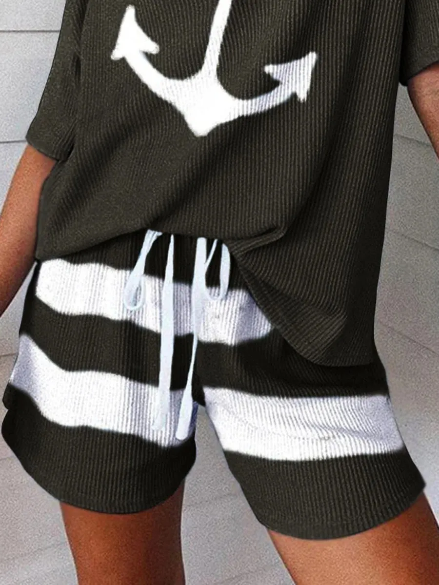 Fashion Casual Personality Printed Shorts