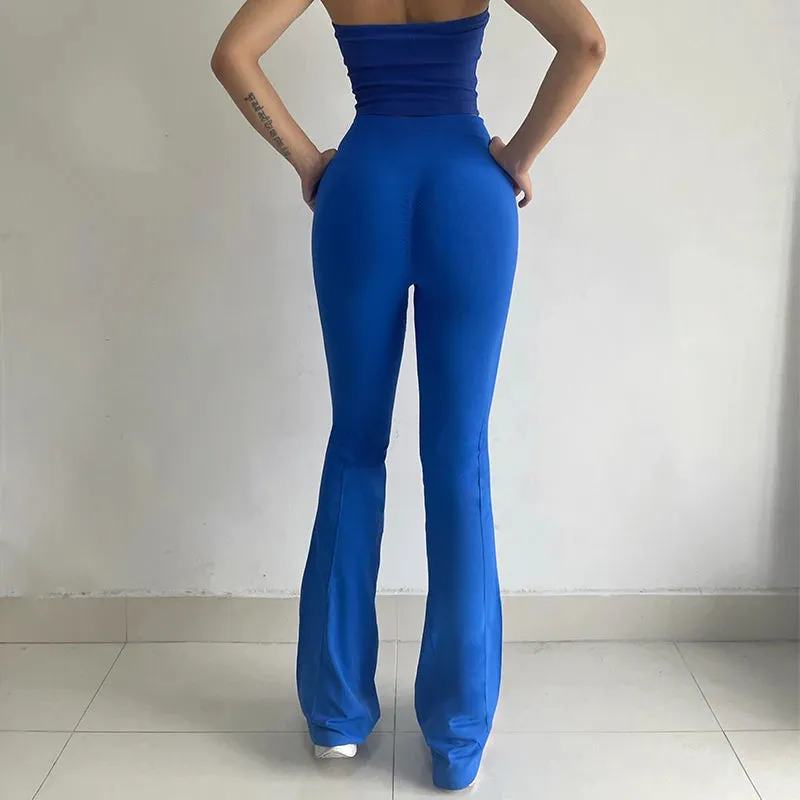 Fast-Drying High-Waisted Yoga Bell-Bottoms Stretch Leggings