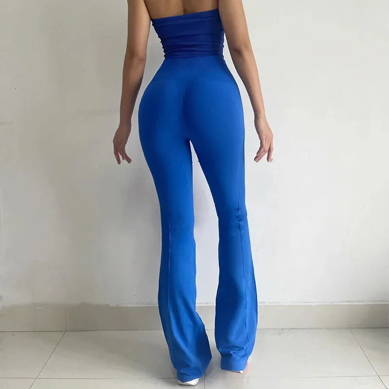 Fast-Drying High-Waisted Yoga Bell-Bottoms Stretch Leggings