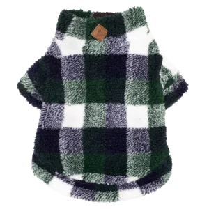 Fleece Pullover | Hunter Navy Plaid