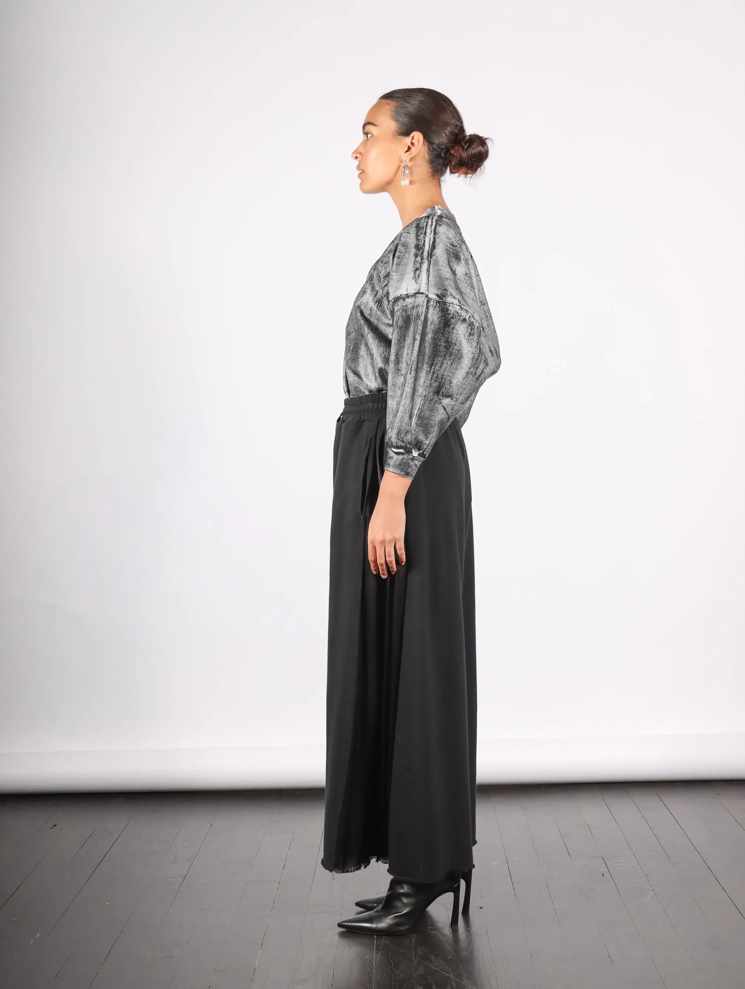 Fleece Trousers in Black by Sanctamuerte