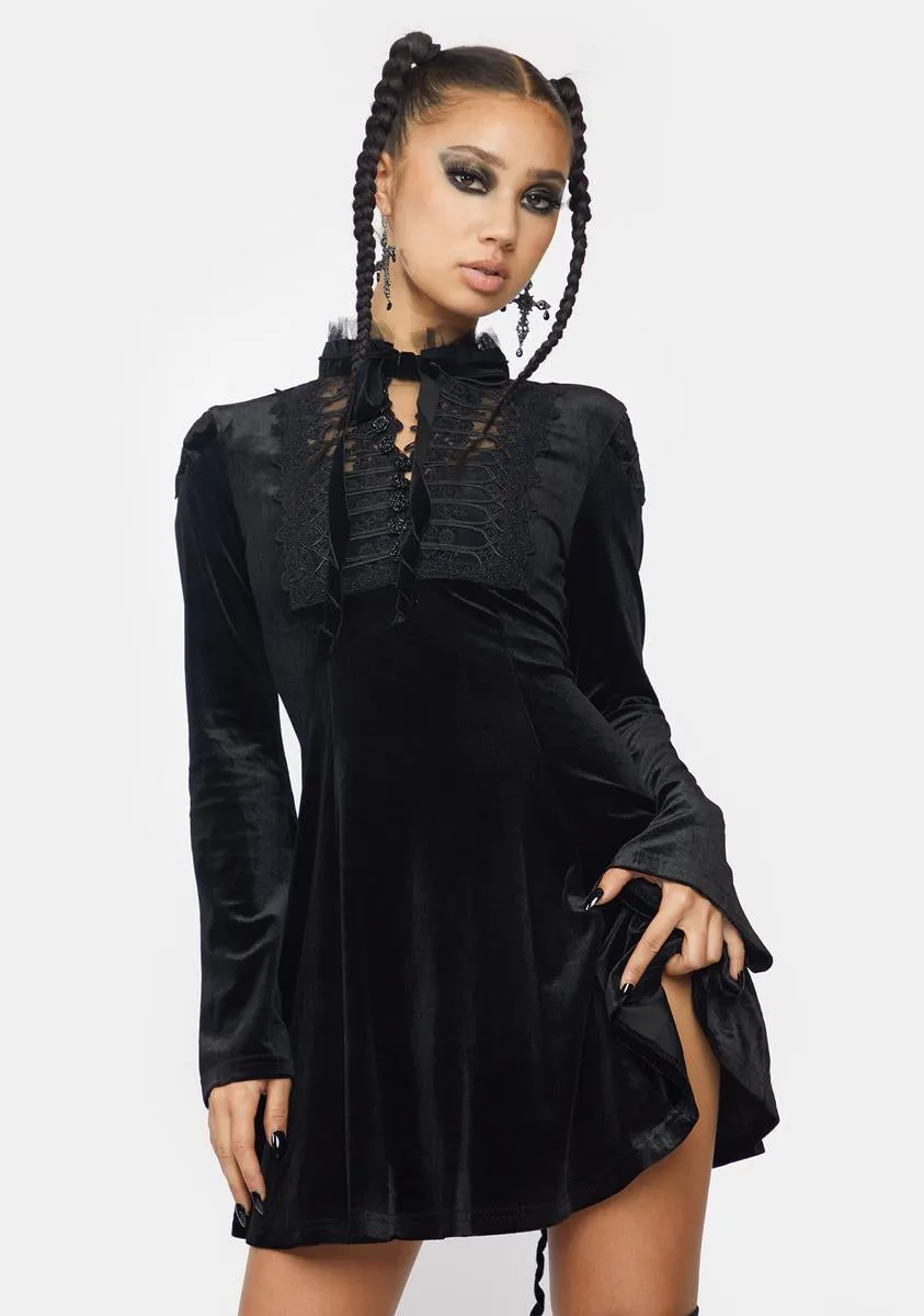 Gothic Daily Bell Sleeve Mini Dress