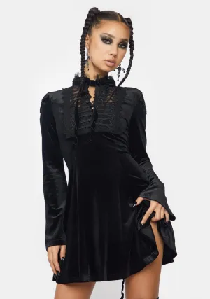 Gothic Daily Bell Sleeve Mini Dress