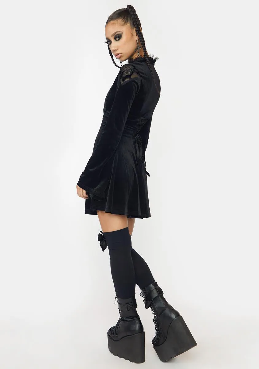 Gothic Daily Bell Sleeve Mini Dress