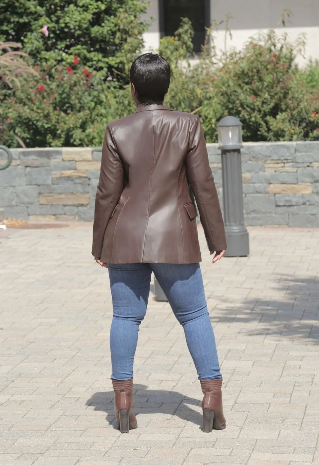 Here For Business | Vegan Leather Blazer