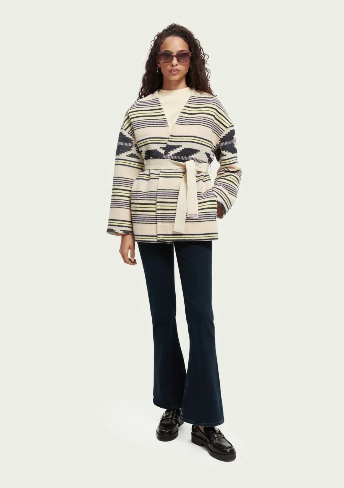 Ikat Jacquard Belt Jacket | Scotch & Soda