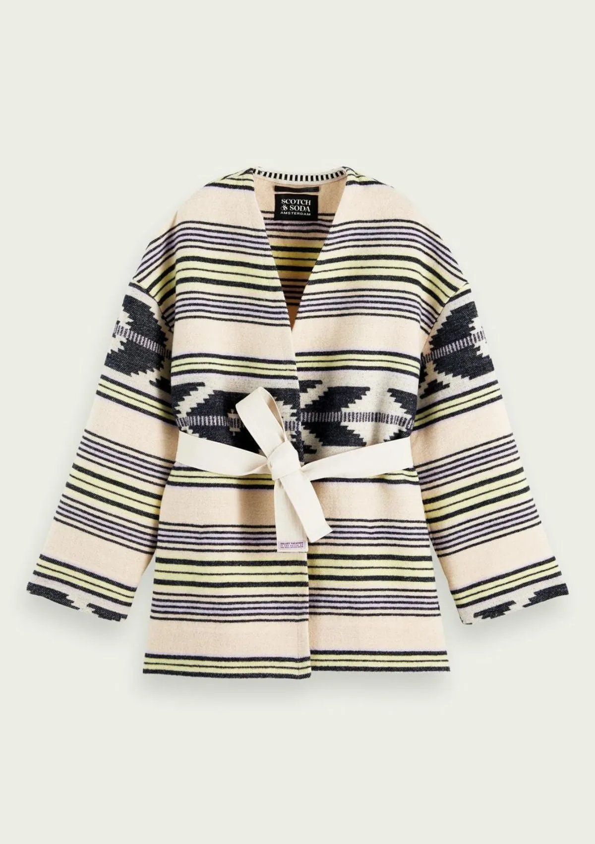 Ikat Jacquard Belt Jacket | Scotch & Soda