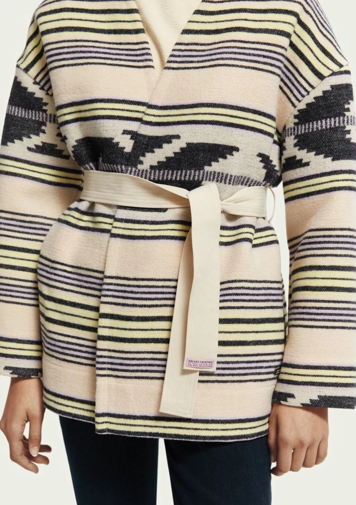 Ikat Jacquard Belt Jacket | Scotch & Soda