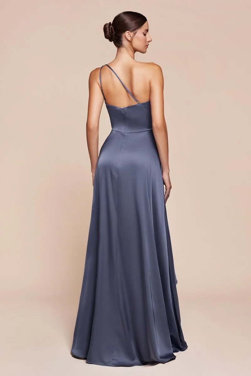 JASMINA One Shoulder Satin A Line Bridesmaid Dress