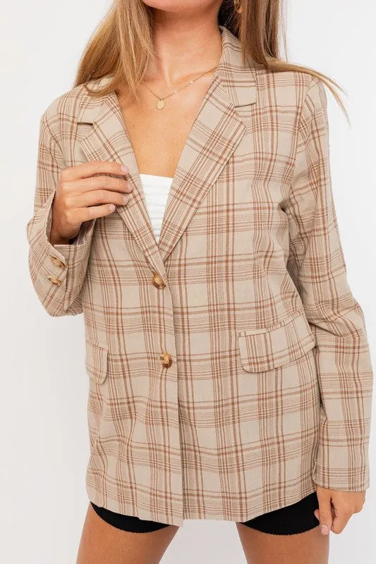 Jenna Oversized Plaid Jacket