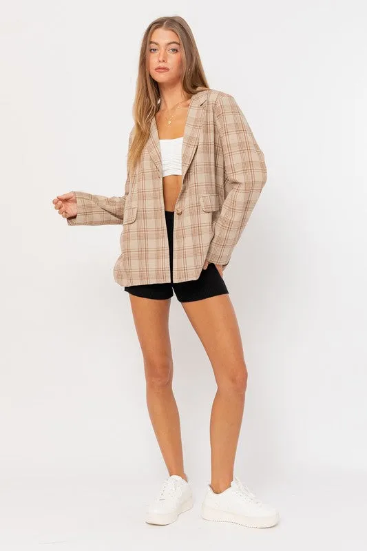 Jenna Oversized Plaid Jacket