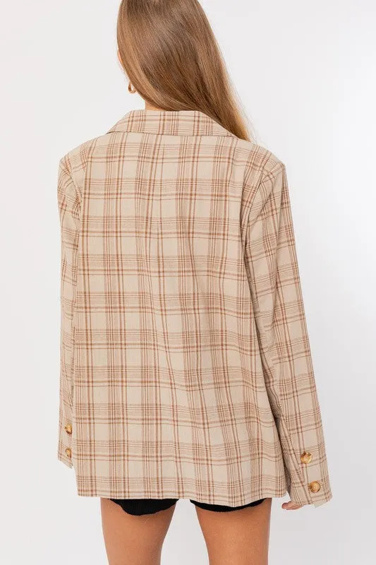 Jenna Oversized Plaid Jacket