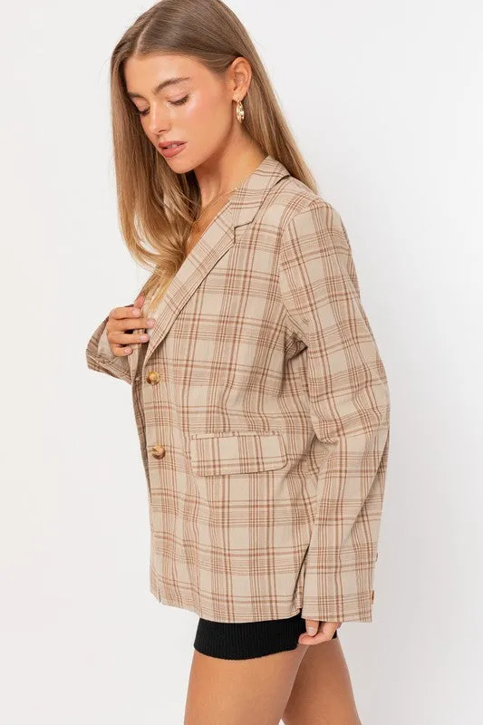 Jenna Oversized Plaid Jacket