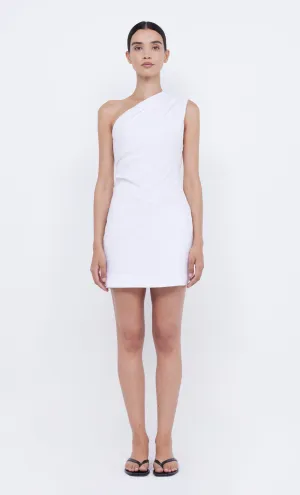 LARA ASYM MINI DRESS - IVORY