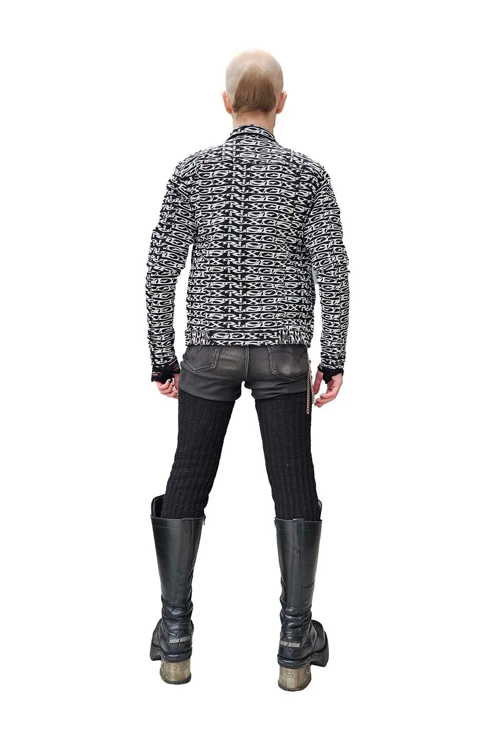 Men's Stretch Twill SEX? Print Trucker Jacket