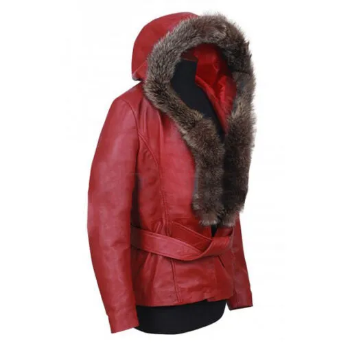 Mrs Claus Leather Coat