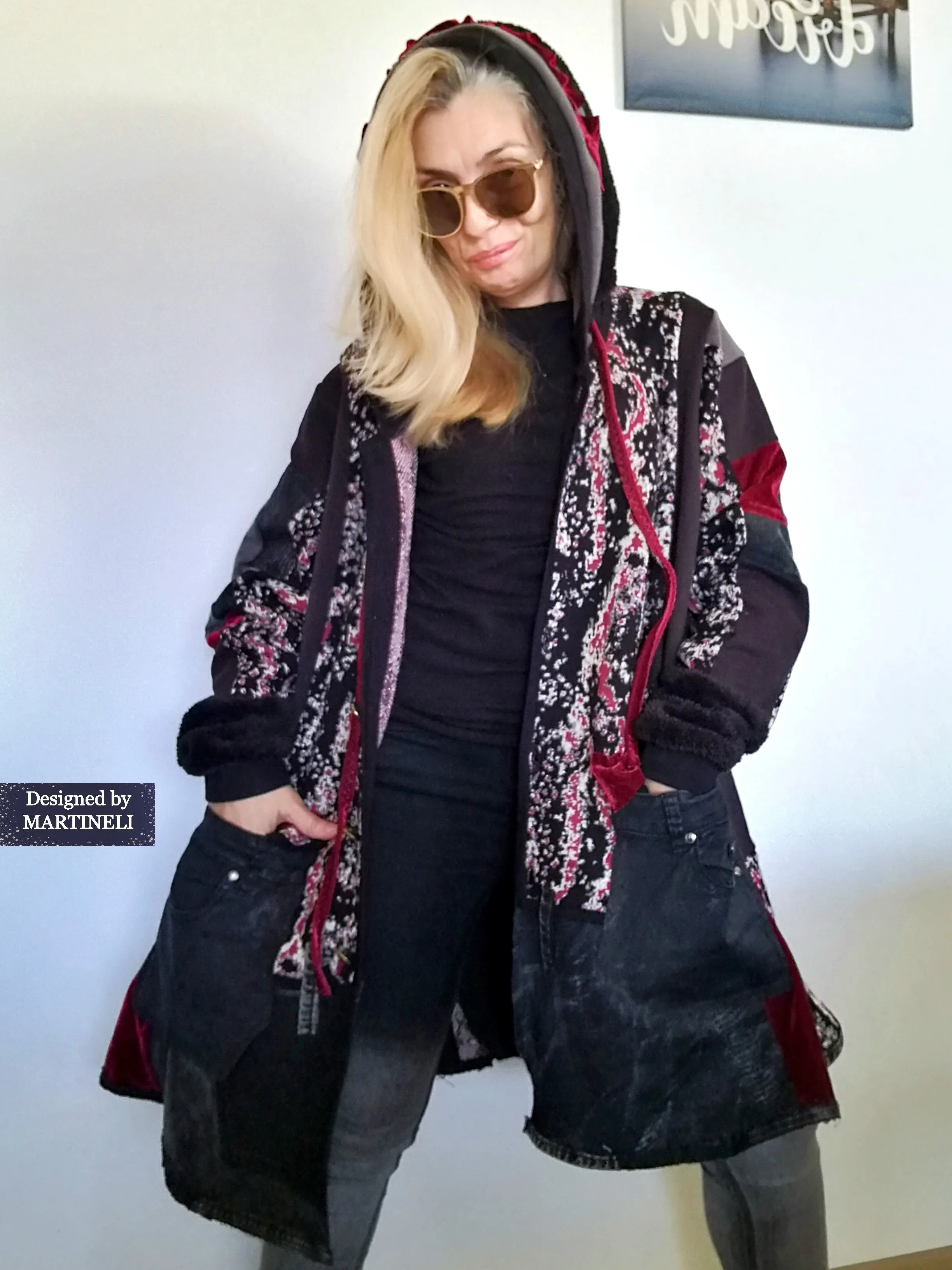 Plus Size Hooded Cardigan Jacket 3XL Loose Hoodie Dress