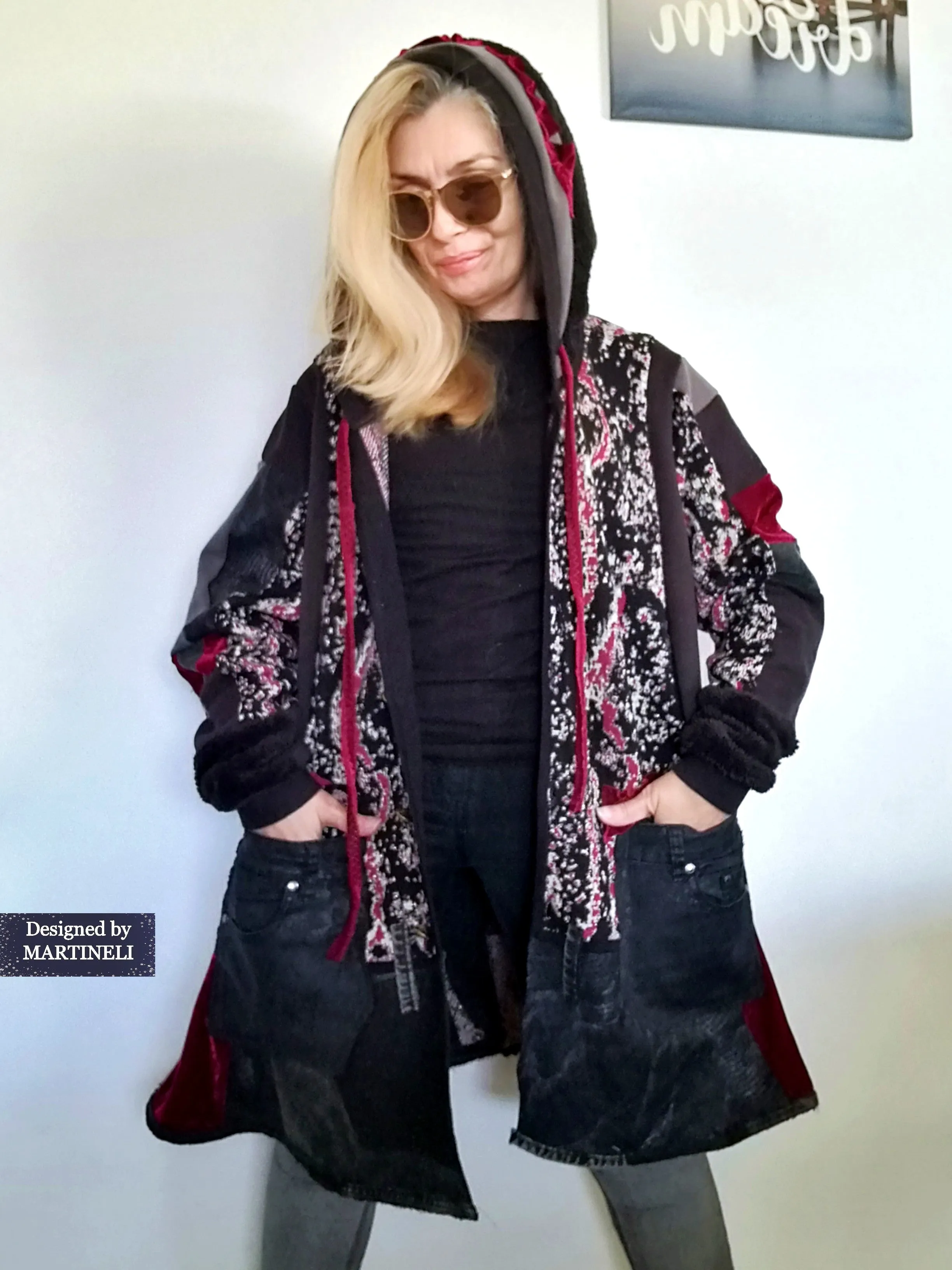 Plus Size Hooded Cardigan Jacket 3XL Loose Hoodie Dress