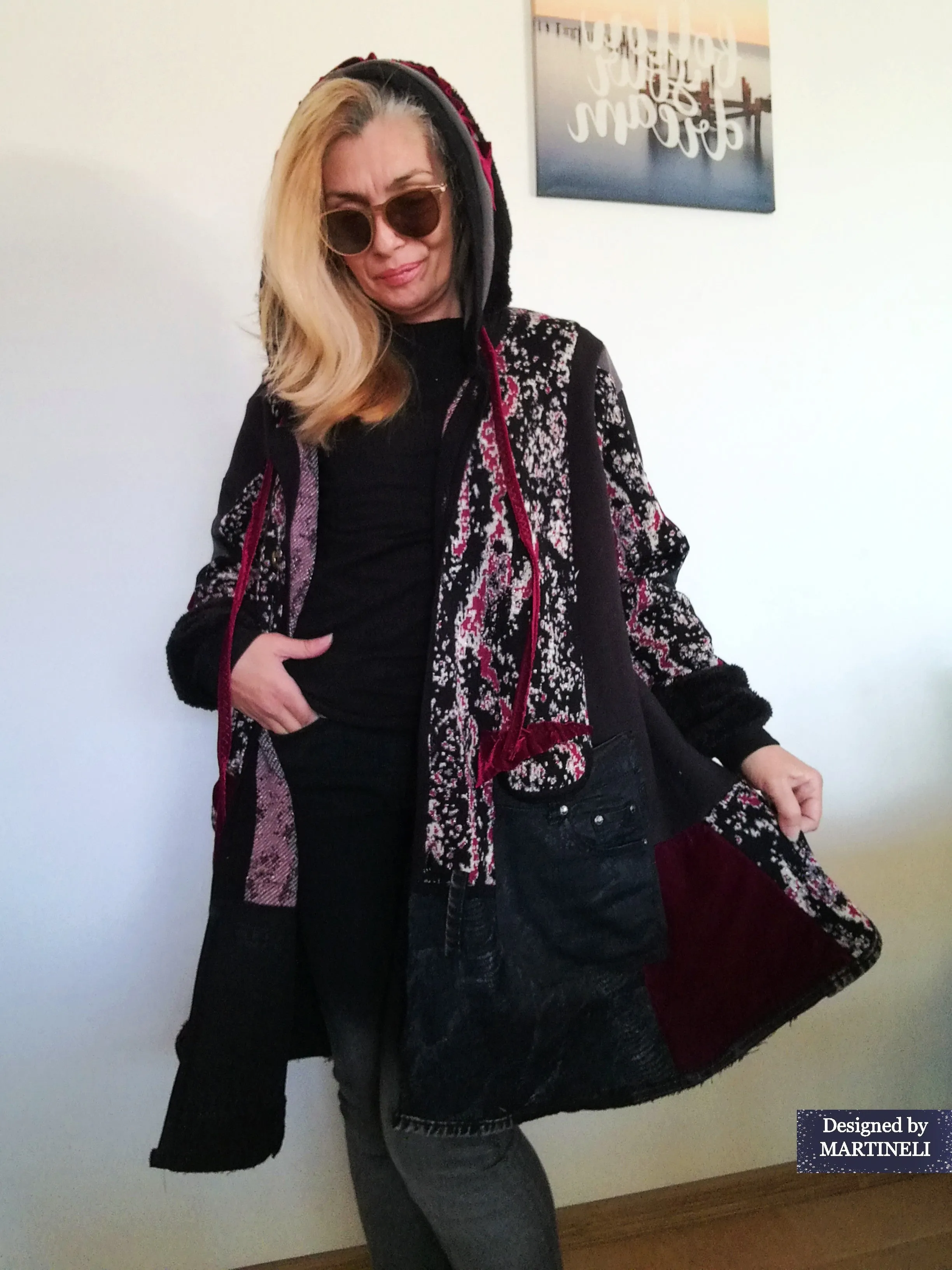 Plus Size Hooded Cardigan Jacket 3XL Loose Hoodie Dress