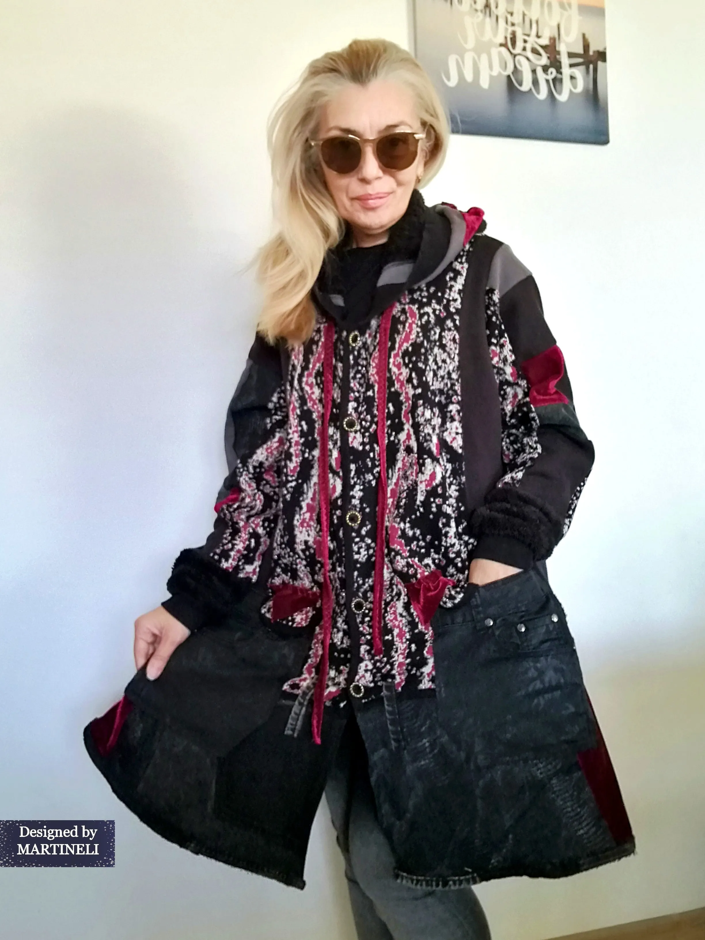 Plus Size Hooded Cardigan Jacket 3XL Loose Hoodie Dress