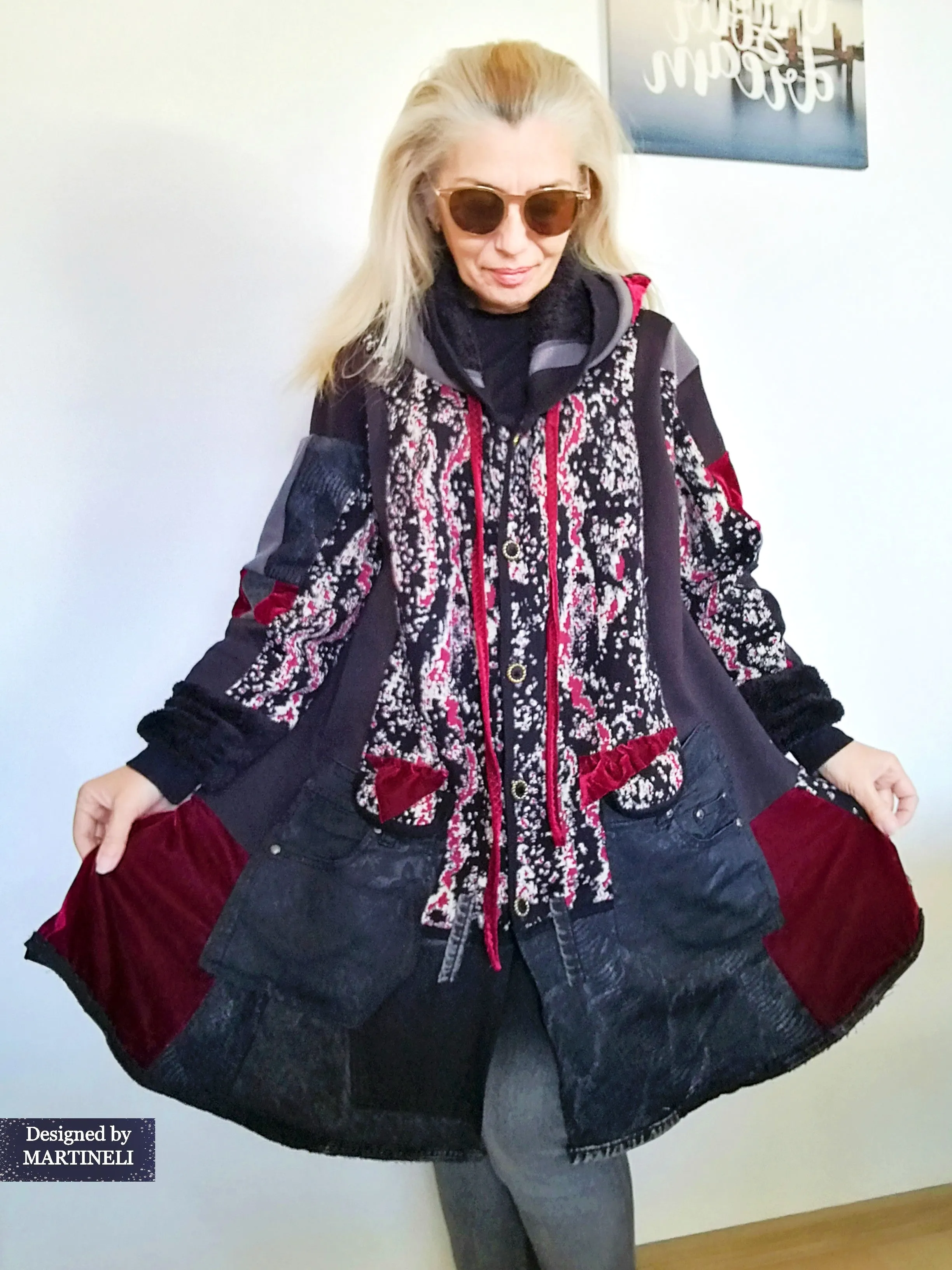 Plus Size Hooded Cardigan Jacket 3XL Loose Hoodie Dress