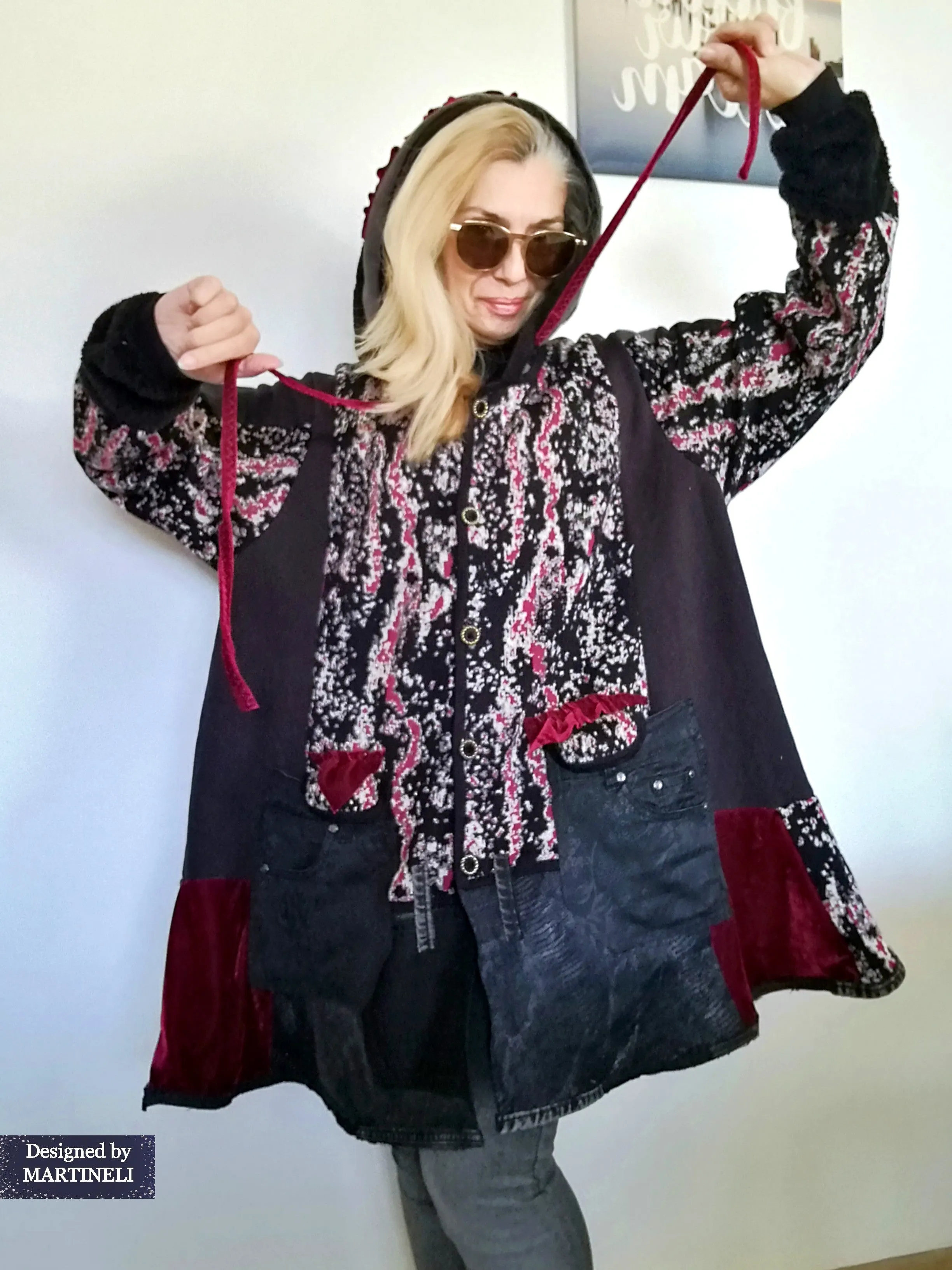 Plus Size Hooded Cardigan Jacket 3XL Loose Hoodie Dress
