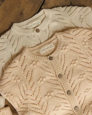 Quincy Mae Knit Cardigan - Shell