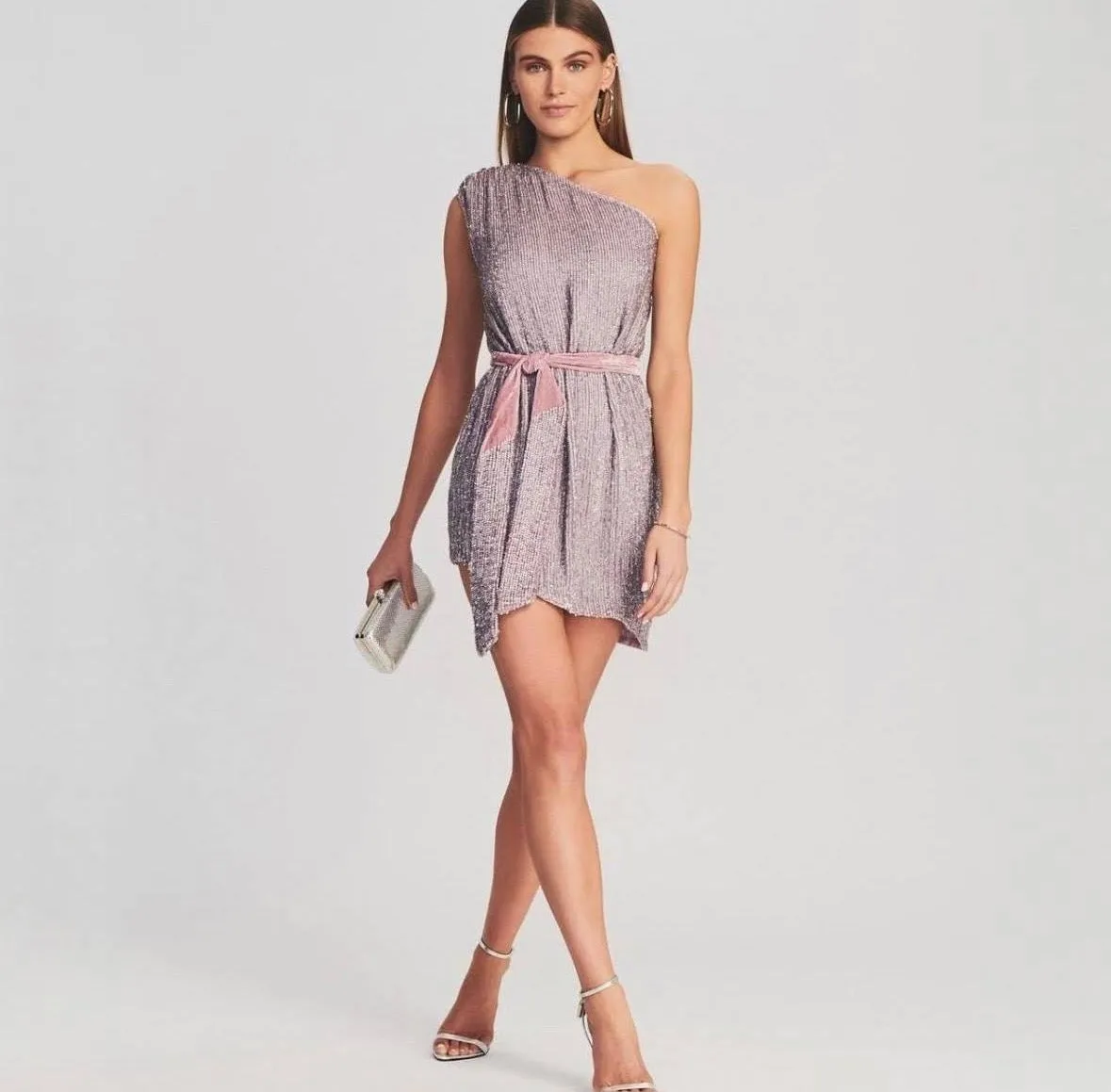 Retrofete Ella One-shoulder dress in lilac