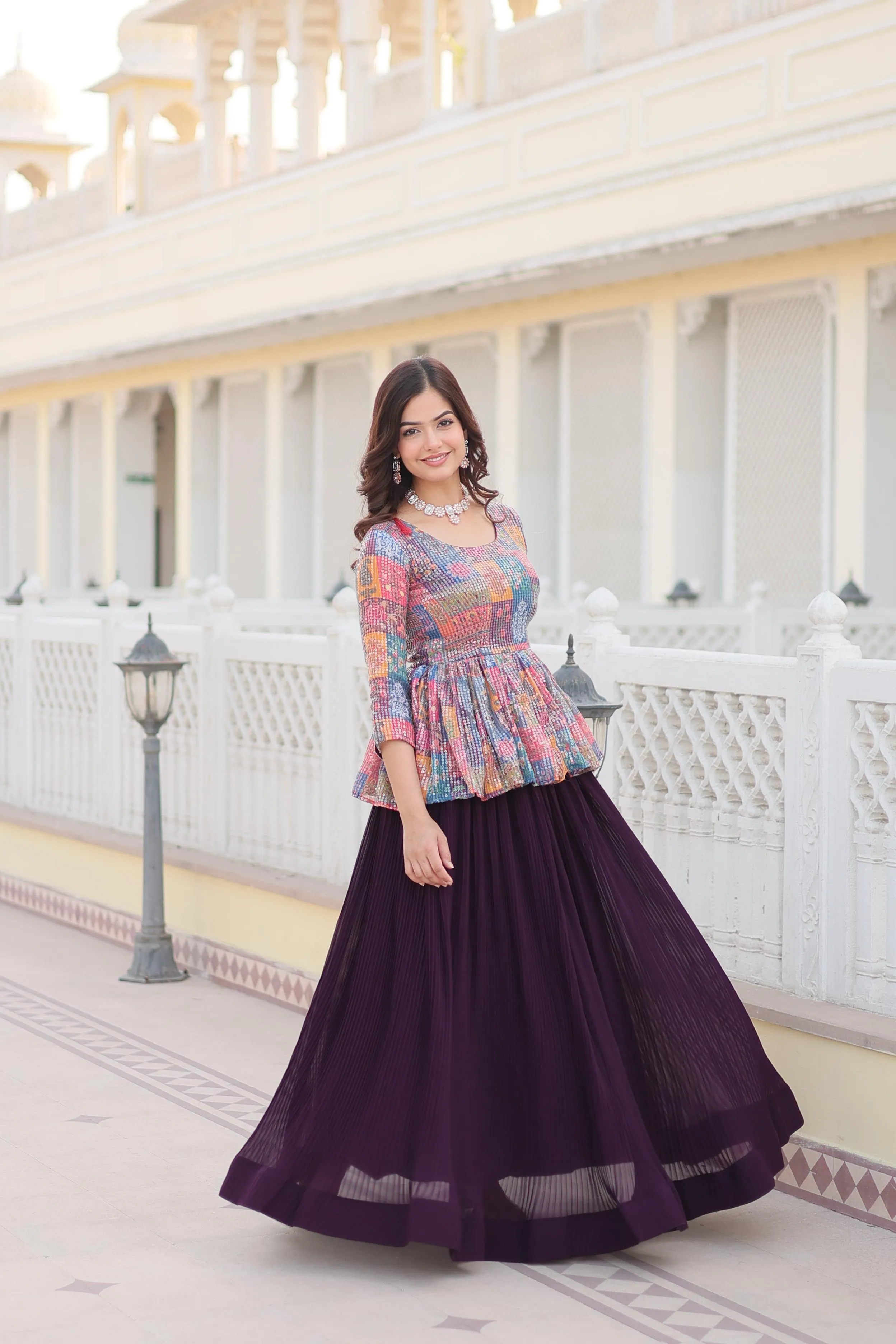 Rich Sequins Floral Co-ord Set