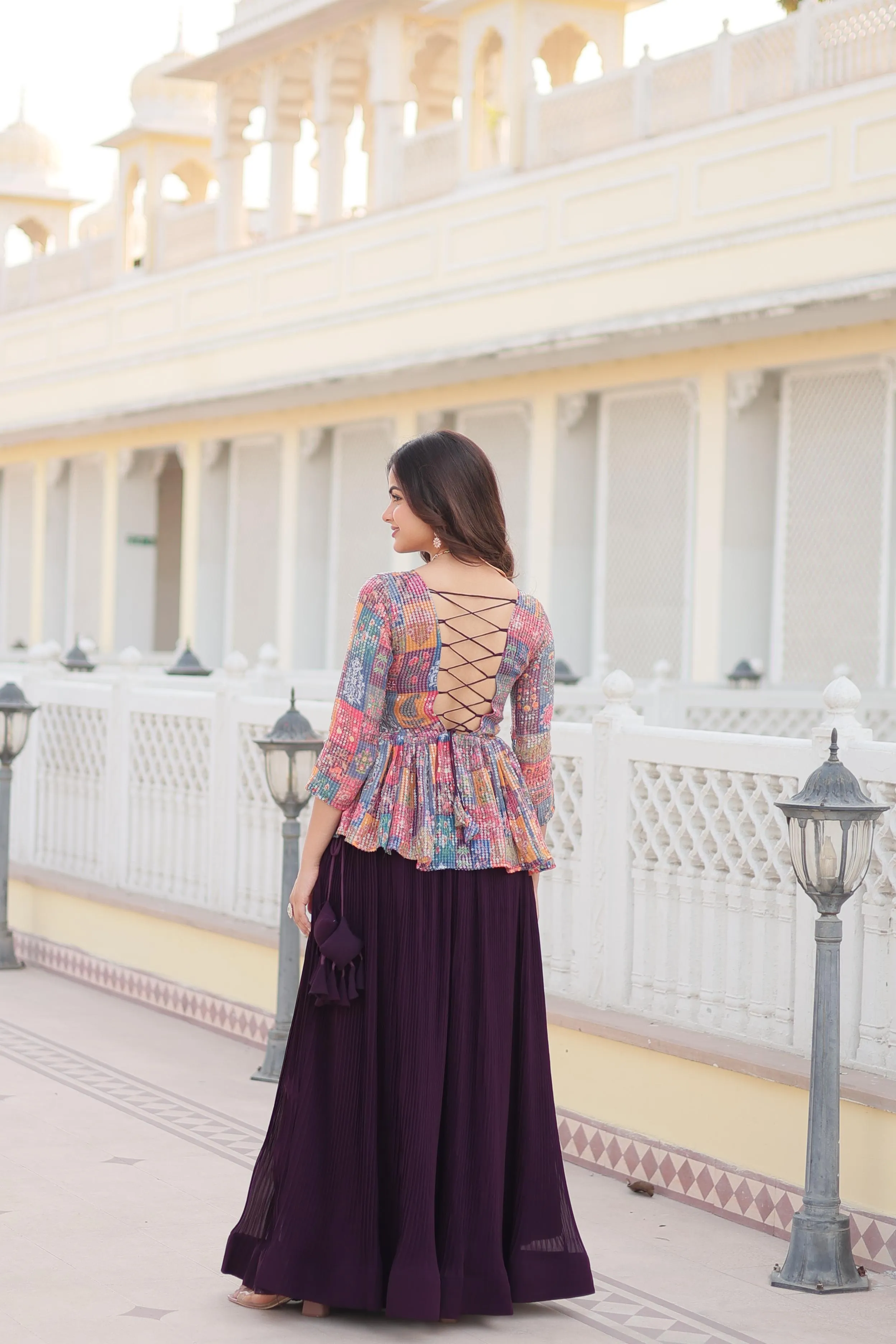 Rich Sequins Floral Co-ord Set