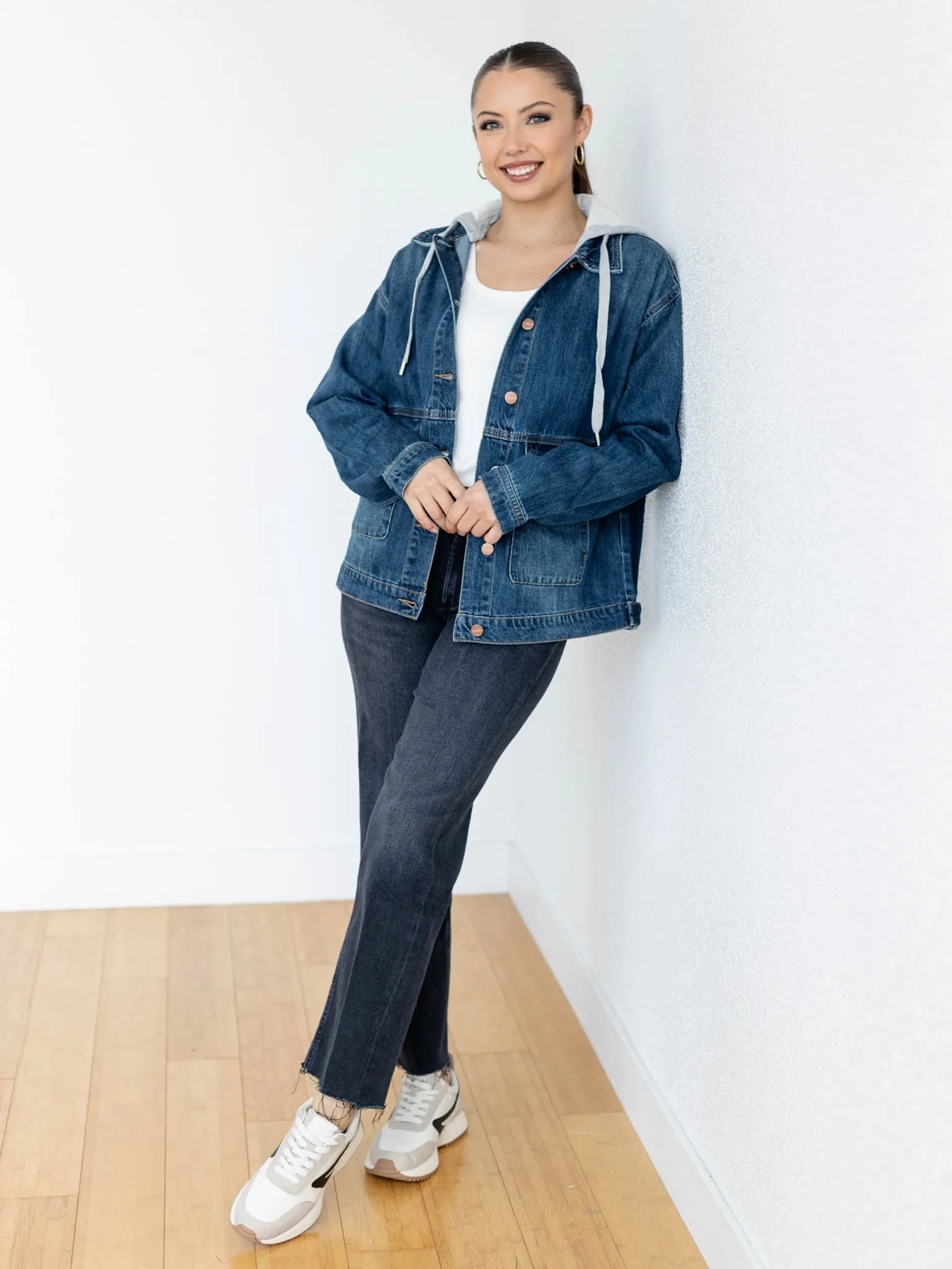 RISEN Oversized Hoodie Front Pocket Jacket