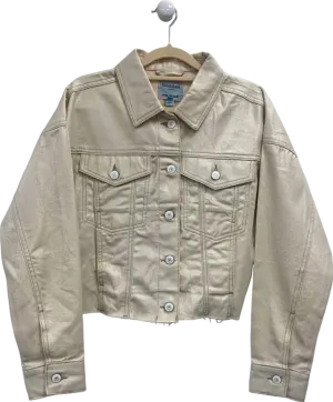 River Island Beige Denim Specialist Jacket UK XS
