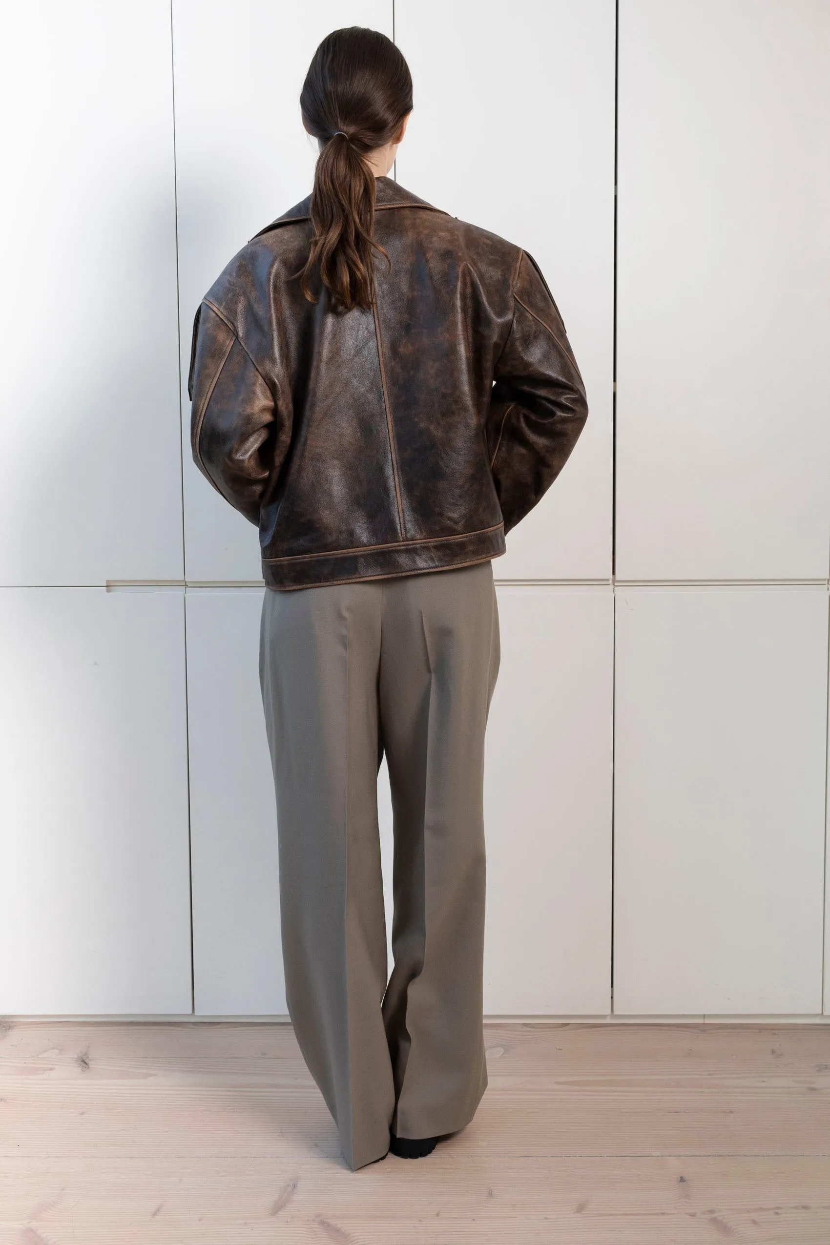 Samantha Leather Biker Jacket